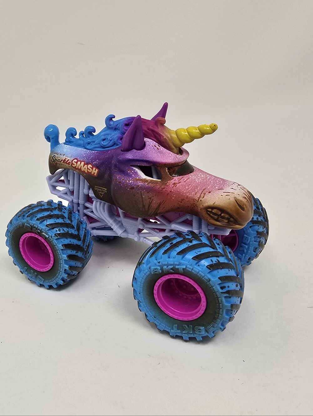 Monster Jam Sparkle Smash Unicorn Car Toy